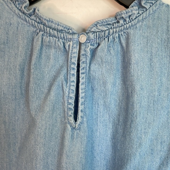 Old Navy Jean ruffle sleeve tank shirt women’s size Small - Picture 3 of 12